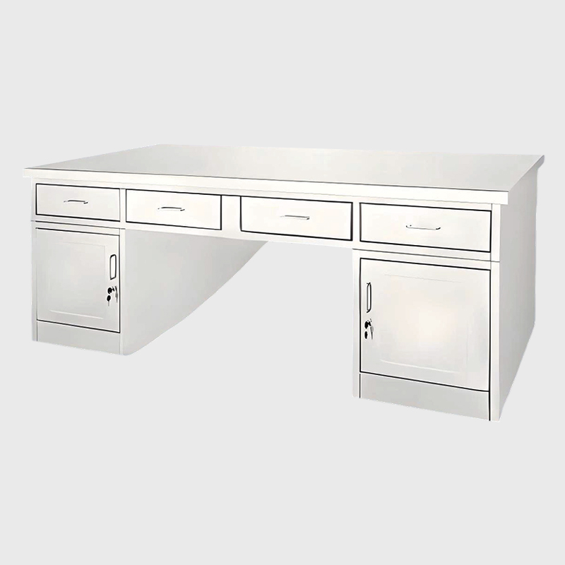 Bàn làm việc bằng thép không gỉ của bệnh viện có ngăn kéo