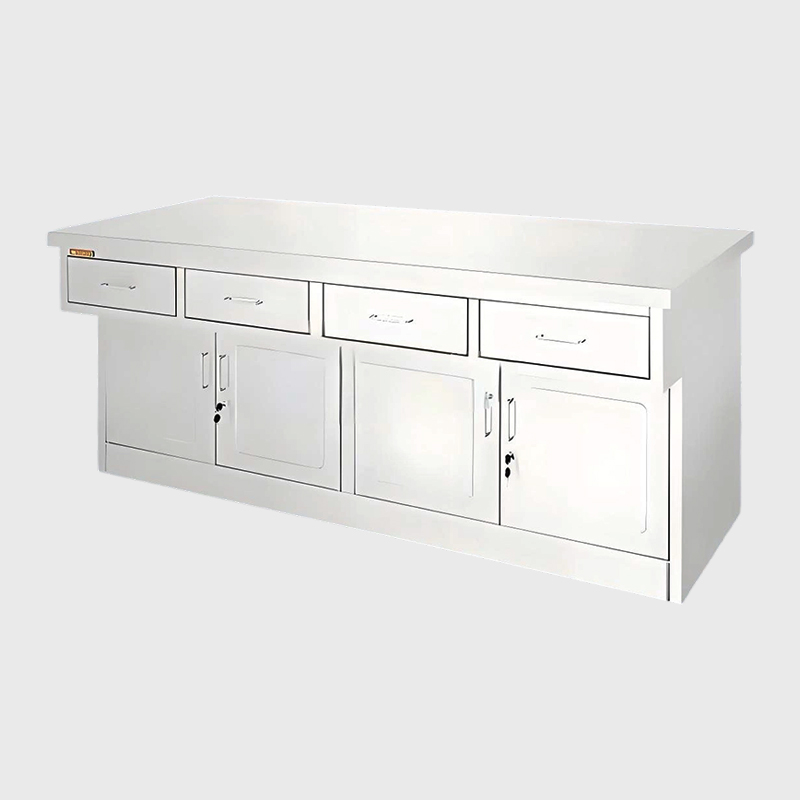 Bàn làm việc bằng thép không gỉ của bệnh viện có ngăn kéo